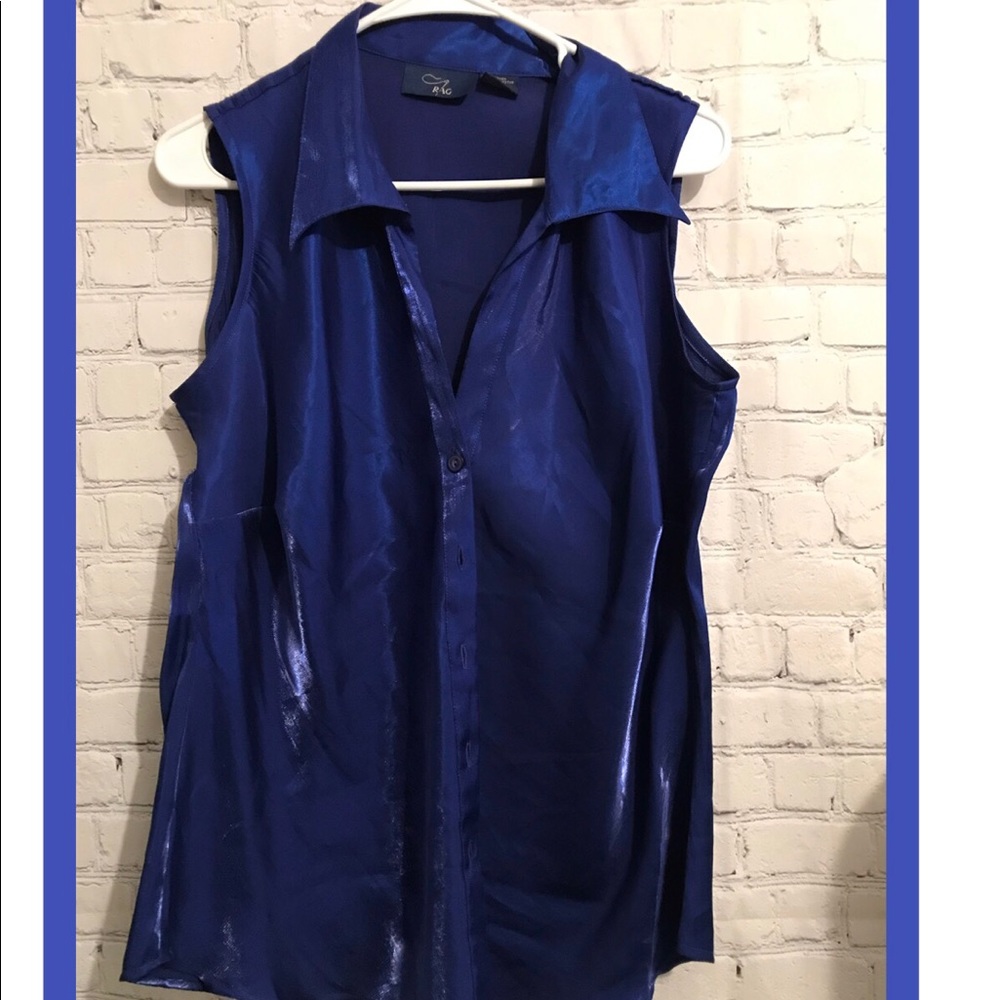 Rag Metallic Blue Top
